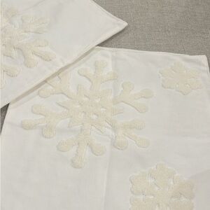 White Snowflake throw pillow covers